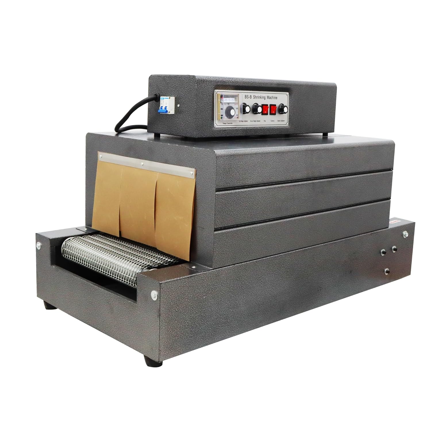Thermal Shrink Packaging Machine Heat Tunnel Wrap Equipment Shrink Size 15.75"X7.87" Electric Mesh Type Wrap Machine 220V