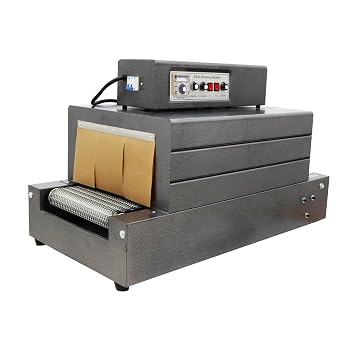 Thermal Shrink Packaging Machine Heat Tunnel Wrap Equipment Shrink Size 15.75"X7.87" Electric Mesh Type Wrap Machine 220V