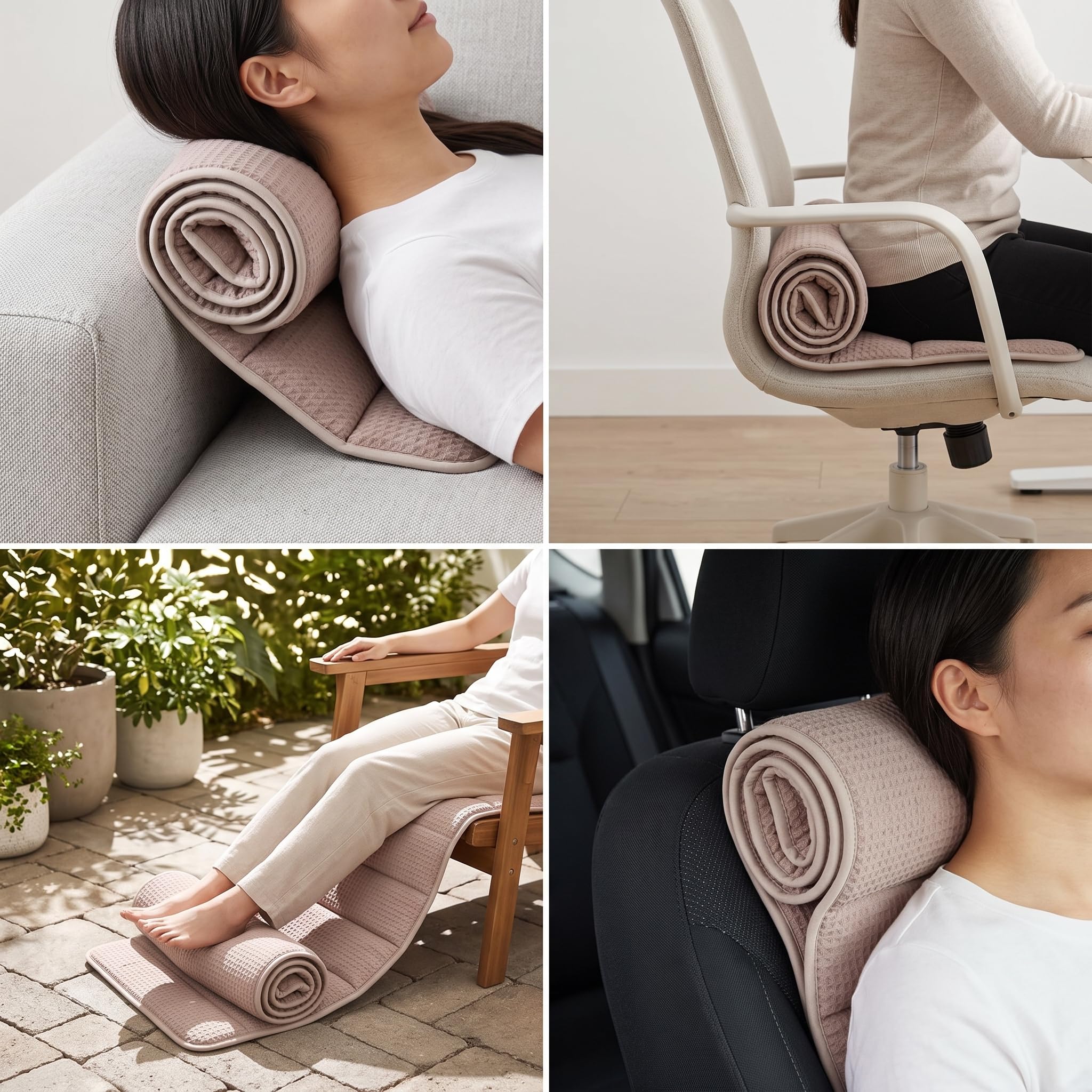 Almohada Cervical Viaje Ajustable para Cuello y Cervical, Azul