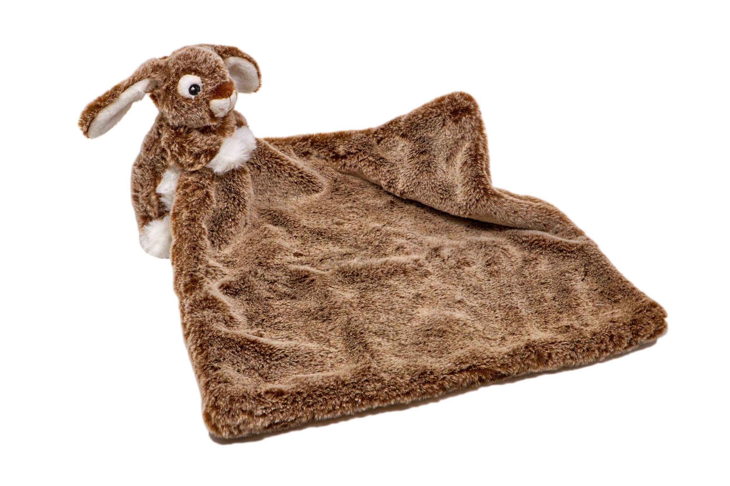 Molli Toys Cuddly Blanket Rabbit 30 x 30 cm, Brown, Developed in Sweden