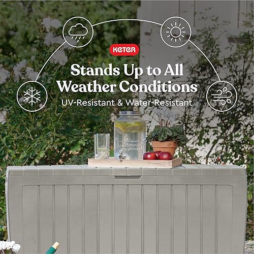 Vista 11 de Keter Gallon - Caja de resina para todo tipo de clima, Marrón