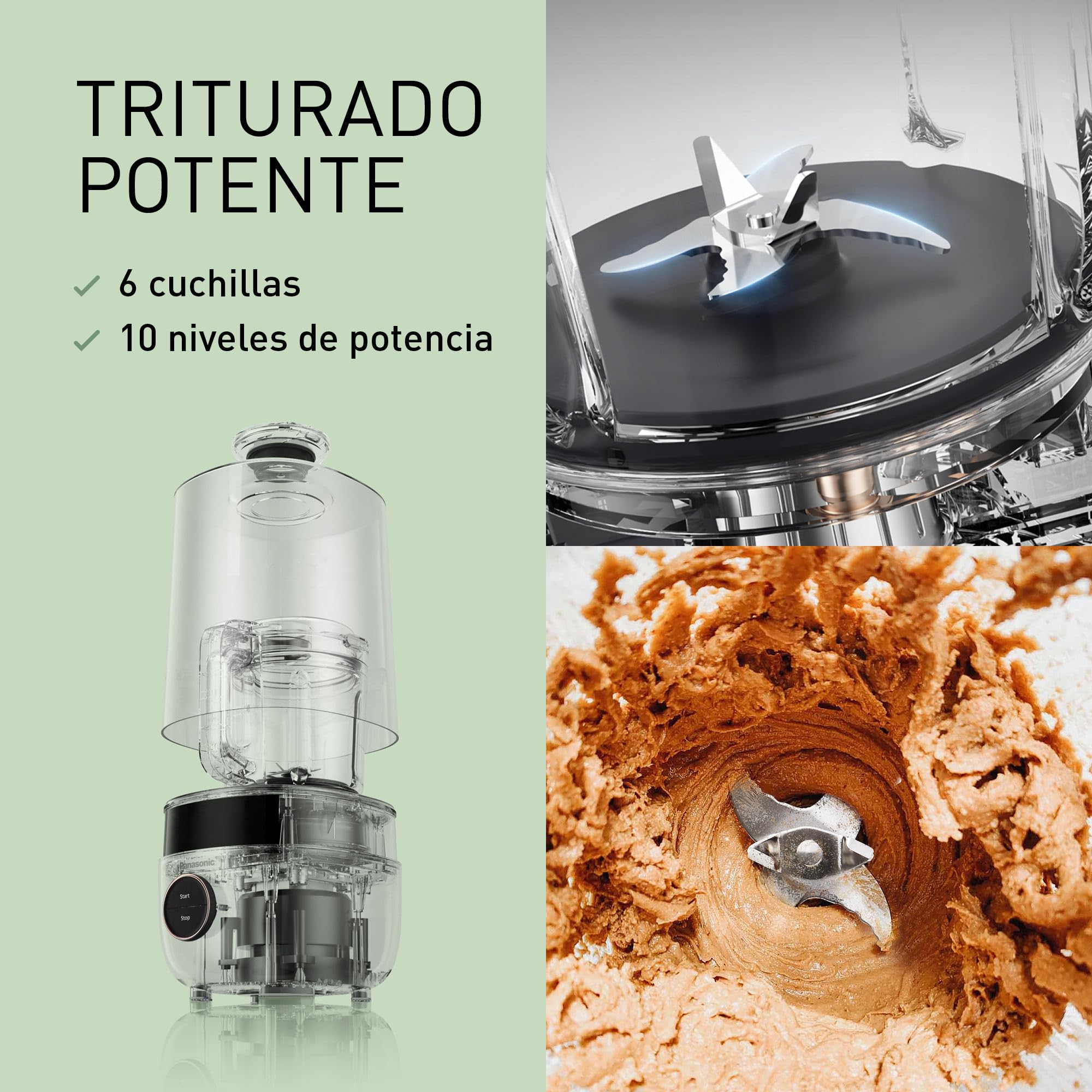 Panasonic MX-HG4401KXE Licuadora y Maquina para Sopa, 1.2 L, 800 W, Caliente y Frío, 9 Modos Automáticos, 10 Velocidades, Temporizador, Mantener Caliente, Limpieza Automática, Negro y Oro Rosa