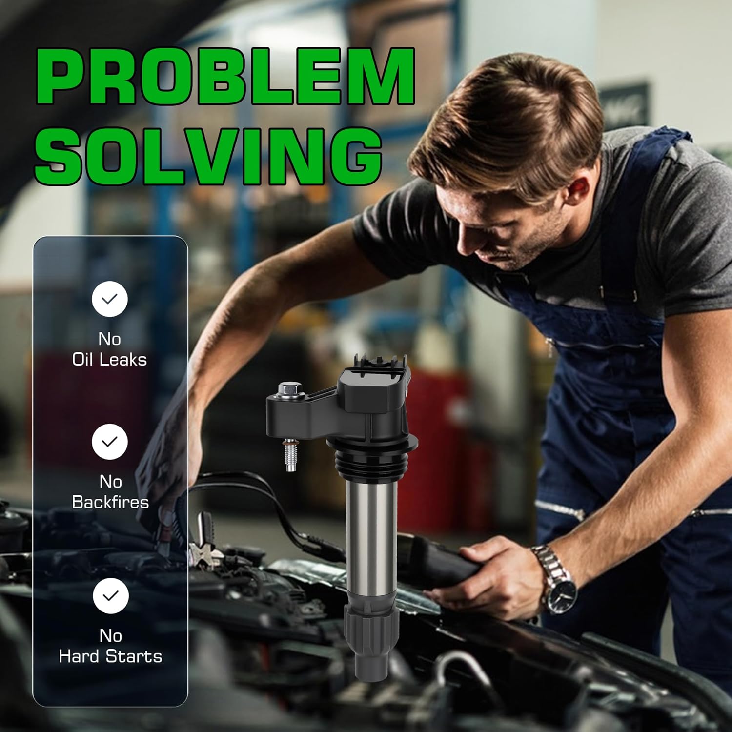 UF569 Ignition Coil Pack Set of 6 Compatible with Buick Allure for Cadillac ATS CTS XTS for Chevy Impala for GMC Acadia for Pontiac G6 for Saab 9-4X for Saturn Outlook Replace 5C1612 12590990 12618542