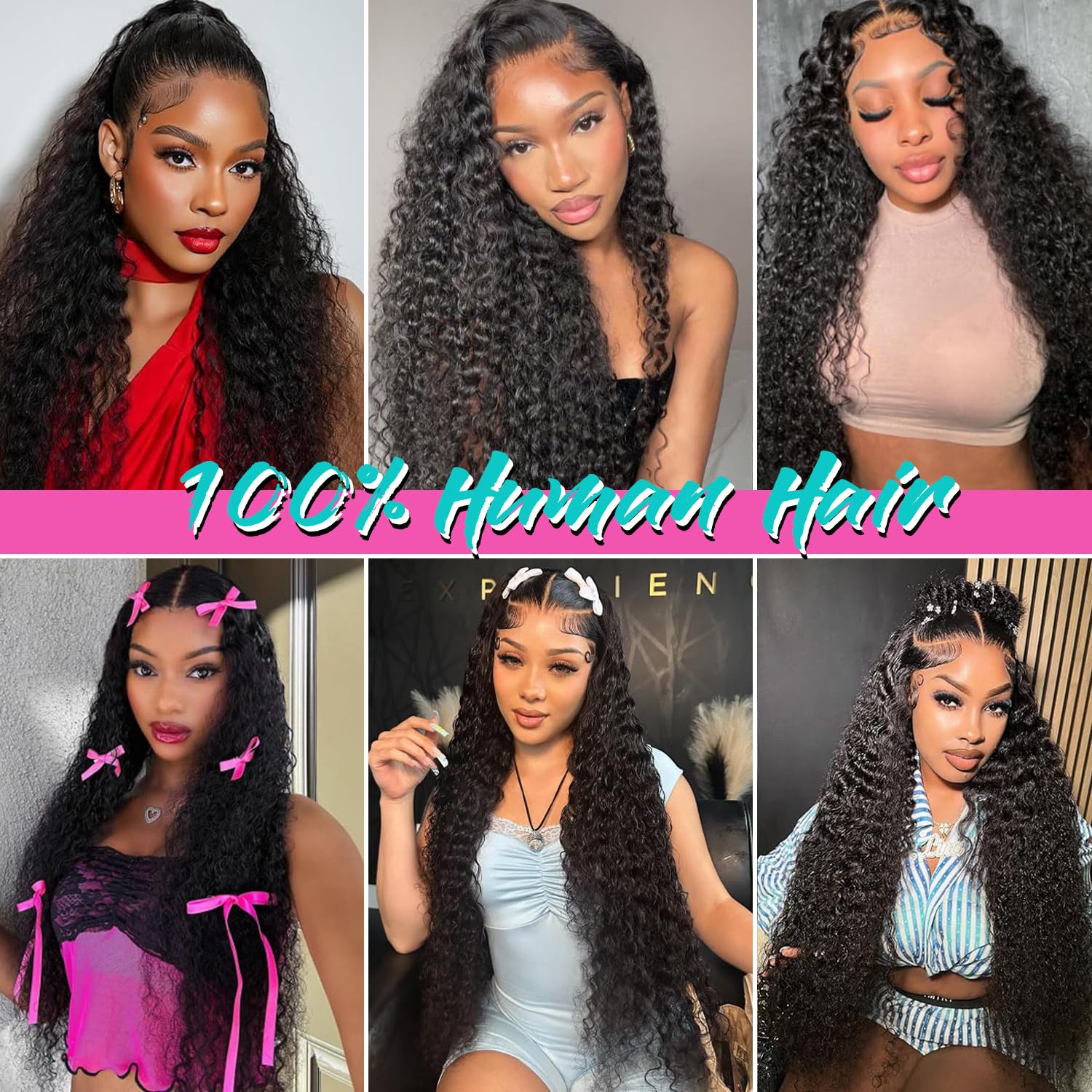 24 Inch Deep Wave Human Hair Lace Front Wig for Women 13x4 HD Transparent Lace Frontal, 180% Density Glueless, Pre - Plucked with Baby Hair in Natural Color