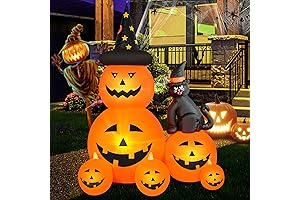 6 FT Halloween Inflatable Decorations Spooky Ghost Pumpkin