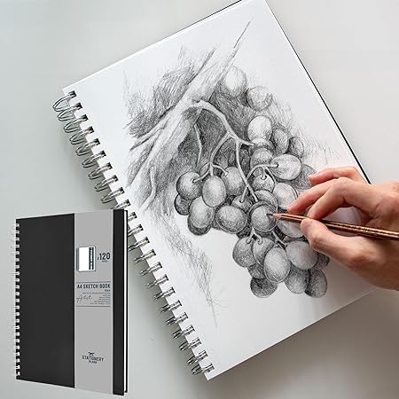 4 Sketching And Drawing Paper Pads, Spiral Bound Sketch, Draw Charcoal - TCP Global - View #7