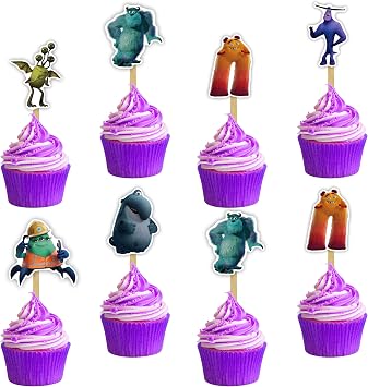 Monstr At Work Cupcake Topper Decoration Premium Monster-Themed Birthday Party Cupcake Bright, Fun & Cake Colorful Party Table Decor for Monster Bash, or Home Events Easy to Use