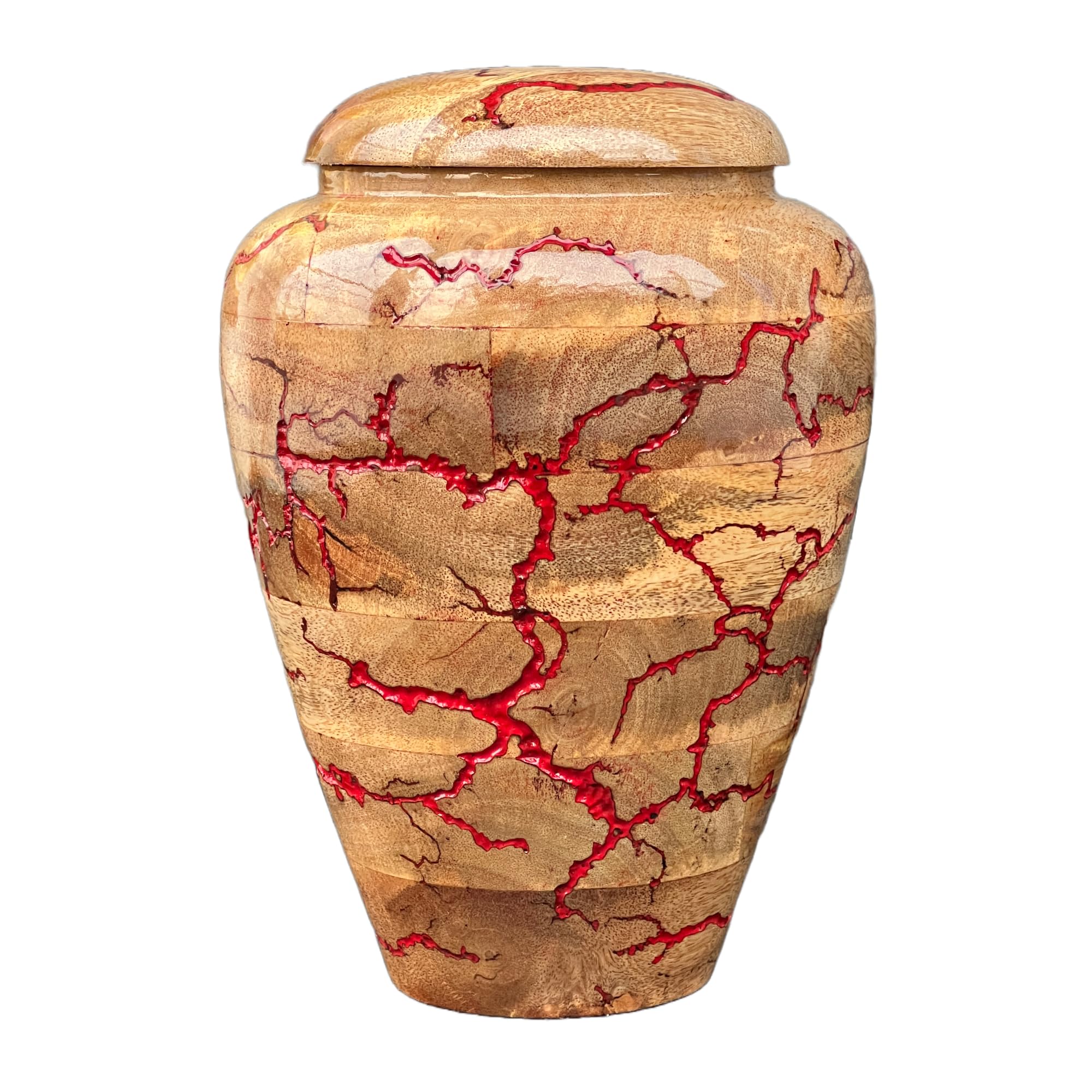 Prime Art Wooden Cremation Urn for Human and Animal Ashes - Commemorative for Adults