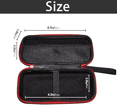 Storage Case for Retroid Pocket 6, Screen Protector for TPU Cover, PU Hard Shell Travel for Gaming Console, Black(A)