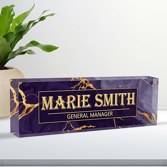 Desk Name Plate Personalized, Custom Name Plate for Desk