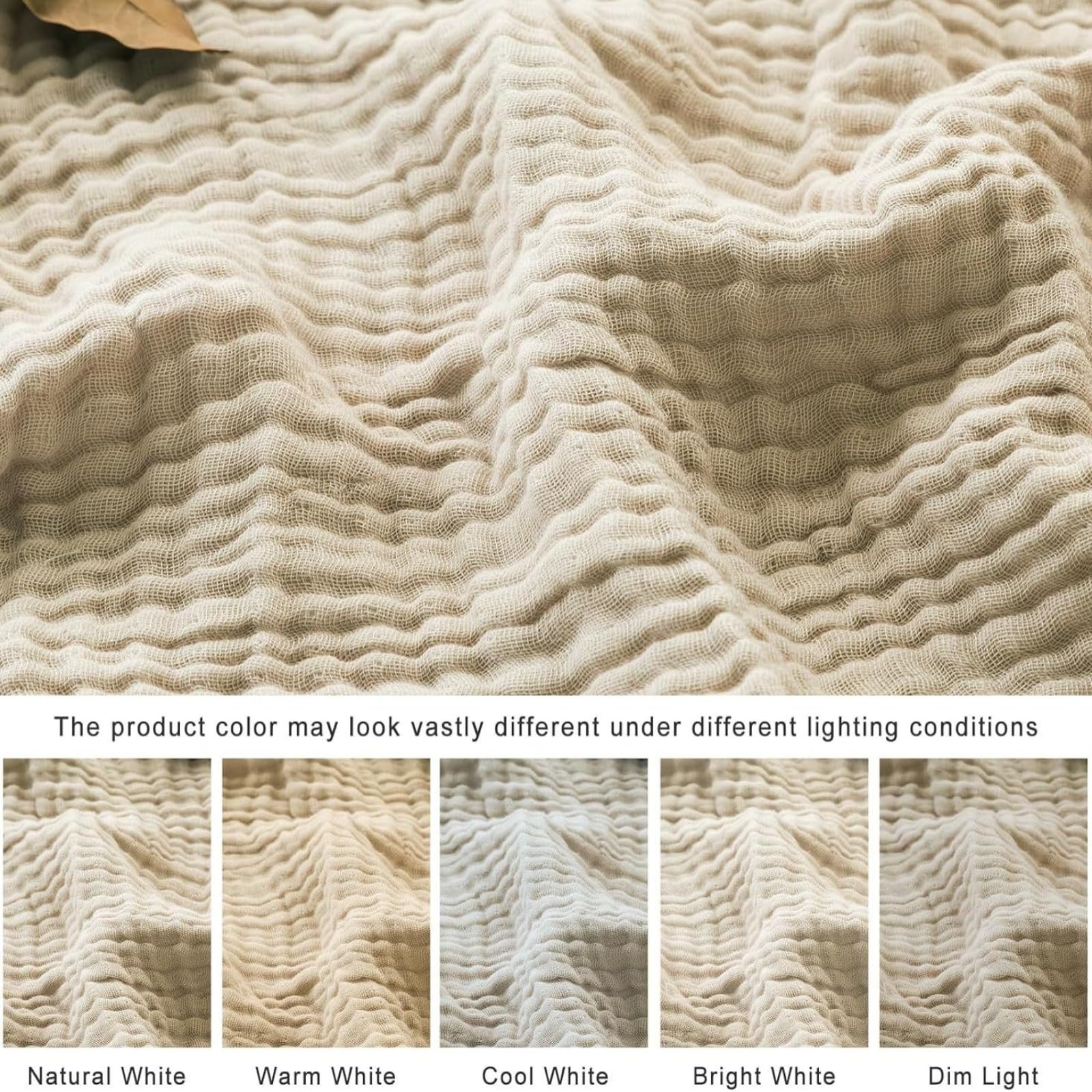 Musselin Decke, Sommer Musselin Decke, 100% Natürliche Musselindecke Leichte Sanfte, Muslin Blanket Erwachsene as Cuddly Blanket, Bed, Couch Throw