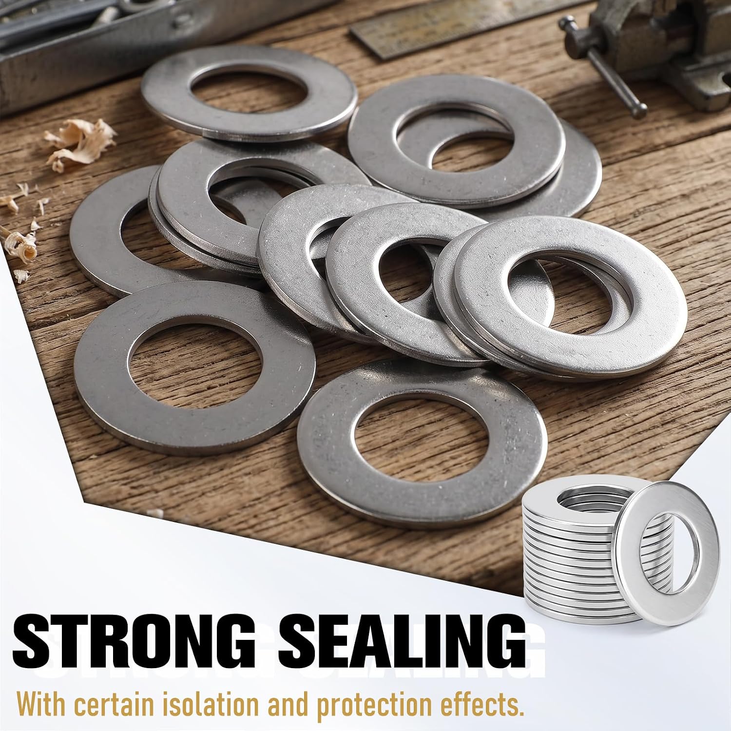 12 Pcs 1" Flat Washers 304 Stainless Steel Washer, 1" ID x 2" OD