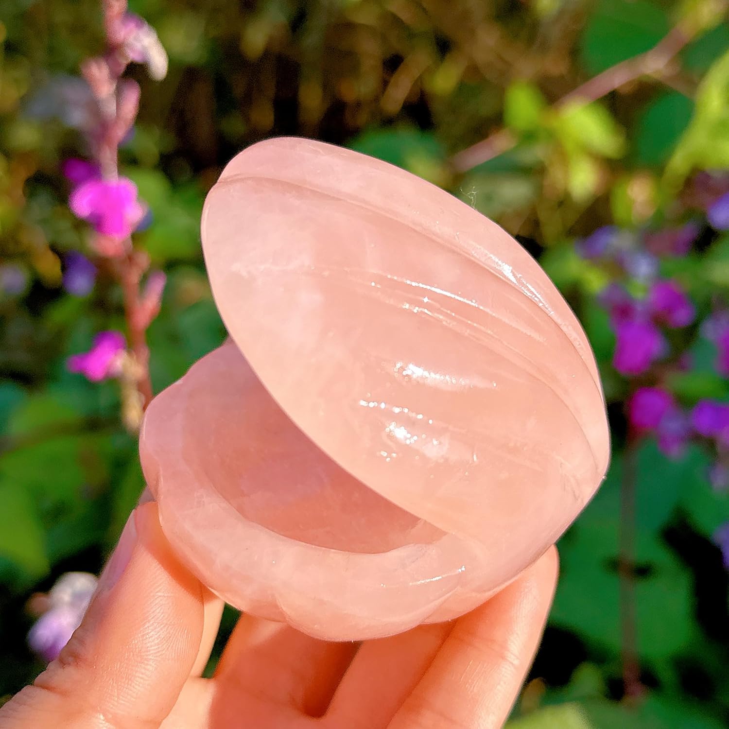 Natural Crystals Shell,Mineral Specimen,Fluorite Shell,Home Decoration,Crystal Carving,Reiki Healing,Crystal Gifts (Rose Quartz Shell)