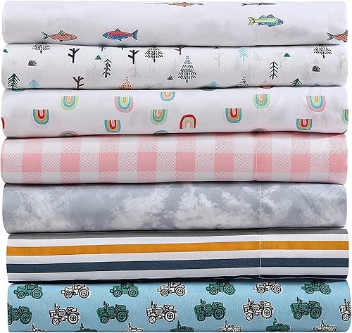 Miniatura 12 de Eddie Bauer Kids - Sábanas individuales, juego de ropa de cama para niños resistente a manchas con fundas a juego, súper suave, ideal para la