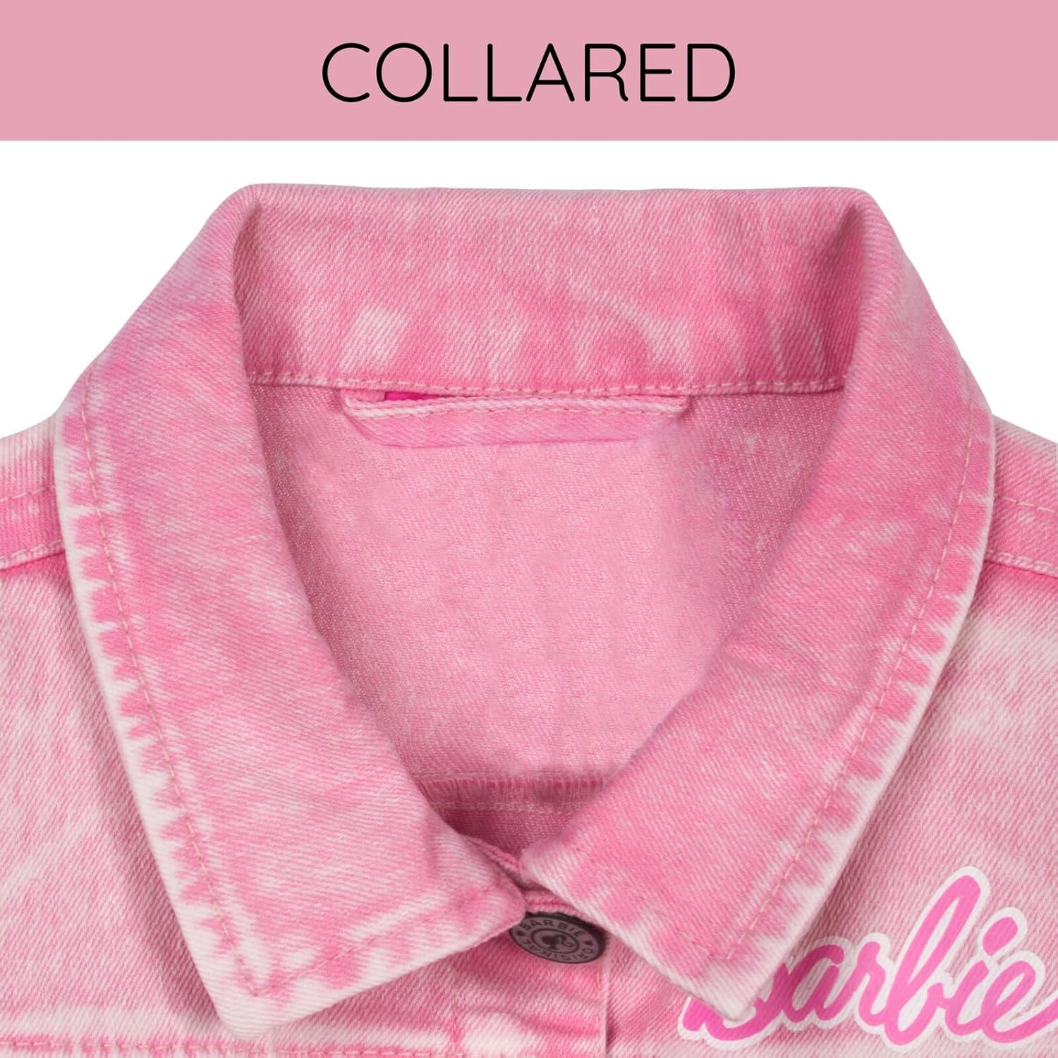 Barbie Girls Pink Denim Jacket Little Kid to Big Kid Sizes (4-14-16)