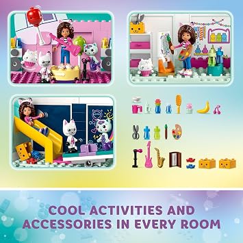 LEGO Gabby's Dollhouse Building Toy - Pretend Play Toy Figures & Playsets for Girls & Boys, Ages 4+ Years - Gift for Birthdays - 8 Room Dollhouse W/ 4 Minifigures - 10788
