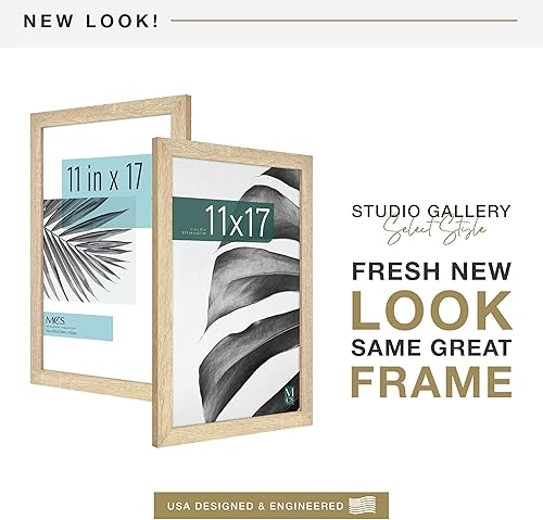 Vista 275 de MCS Industries Studio Gallery - Marcos con textura de madera color gris de 13 x 19 pulgadas / 33.02 x 48.26 cm., 2 unidades Gris Woodgrain