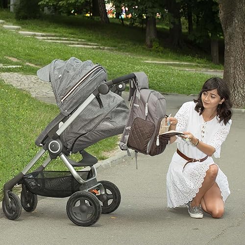 Miniatura 8 de Mochila de pañales para bebé con cambiador impermeable, ideal para mamá y papá, gran bolsa multifuncional para cambiar pañales y bolsa de viaje para