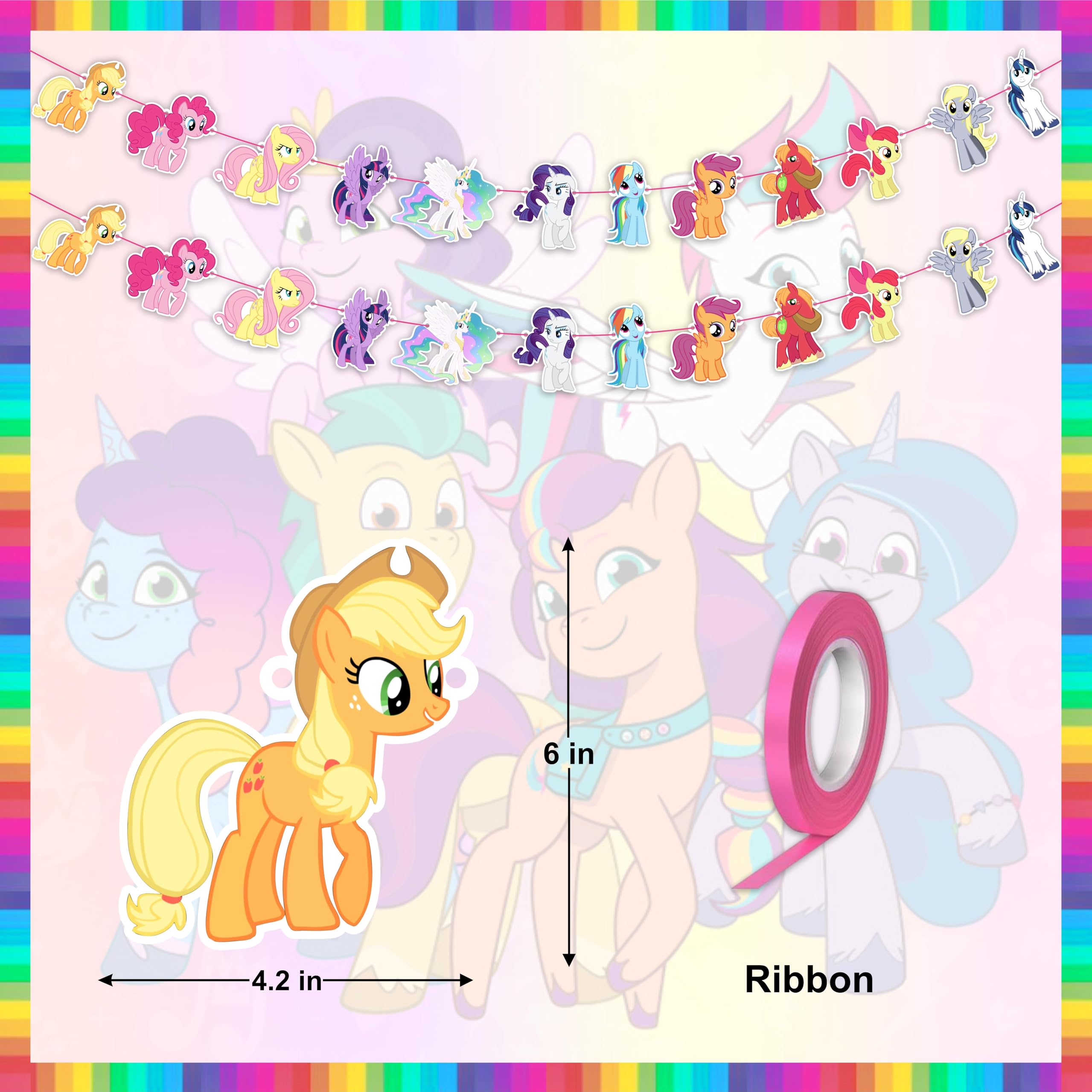 My Little Pony Plastic Tablecover - 1.2m X 1.9m, Party Decor - View #3