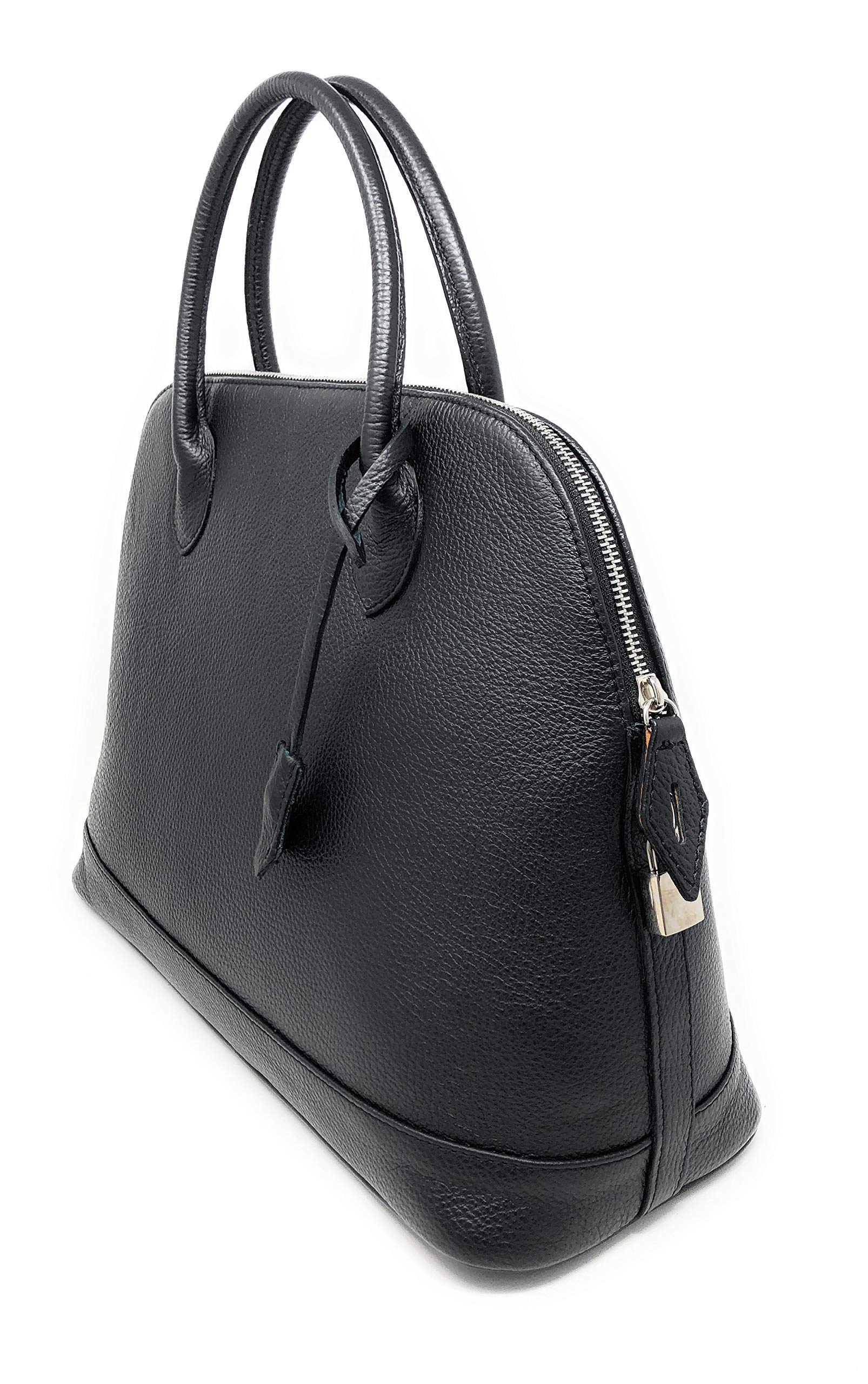Chicca Borse CTM Borsa Donna Classica Elegante, 40x30x15cm, Vera Pelle 100% Made in Italy