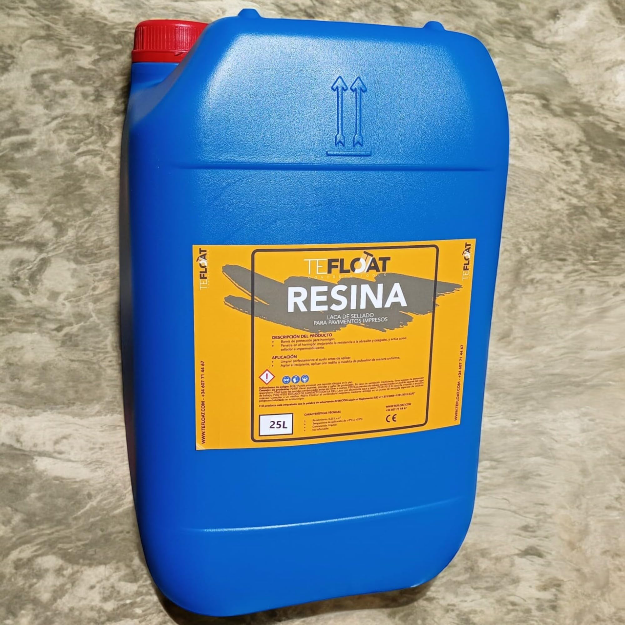 Resina - Barniz para Hormigón Impreso al agua - Protege el Suelo penetrando en el poro, Revive el color del Pavimento de Hormigón (25 litros) SEALER