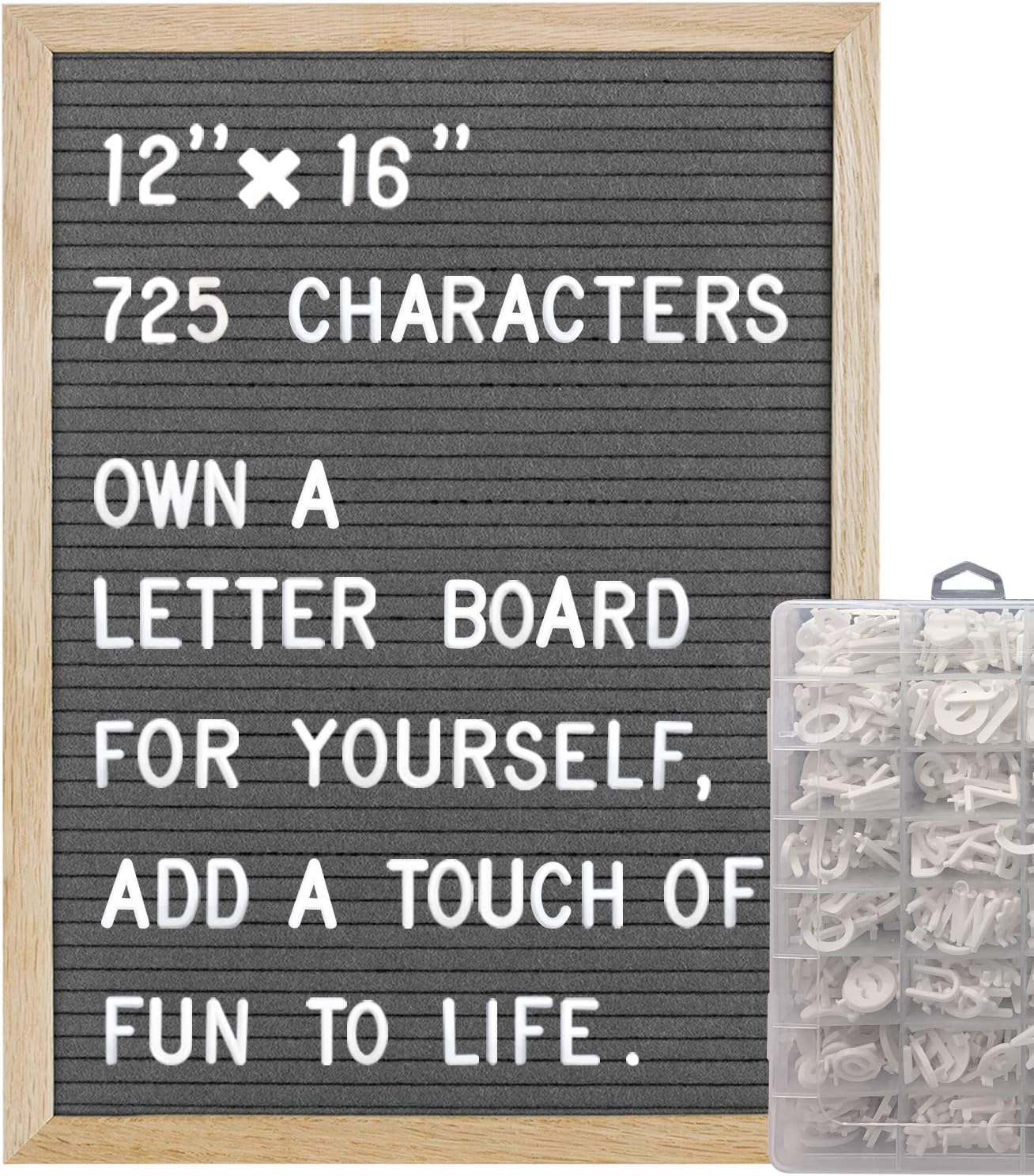 COSFLY Felt Letter Board with Letters 12 x 16 inches, Changeable Message Board With Easel Stand Include 725 Changeable Characters