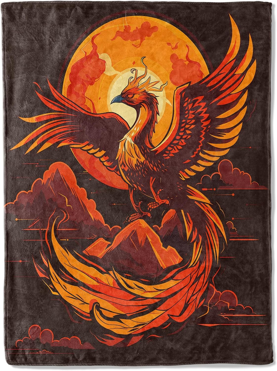 Majestic Phoenix Theme Blanket - Ultra Soft, Cozy, Lightweight Flannel Throw - Warm, Anti-Pilling Plush Blanket for Sofa, Bed, Travel Unisex, Ideal Gift for All - 50×60in