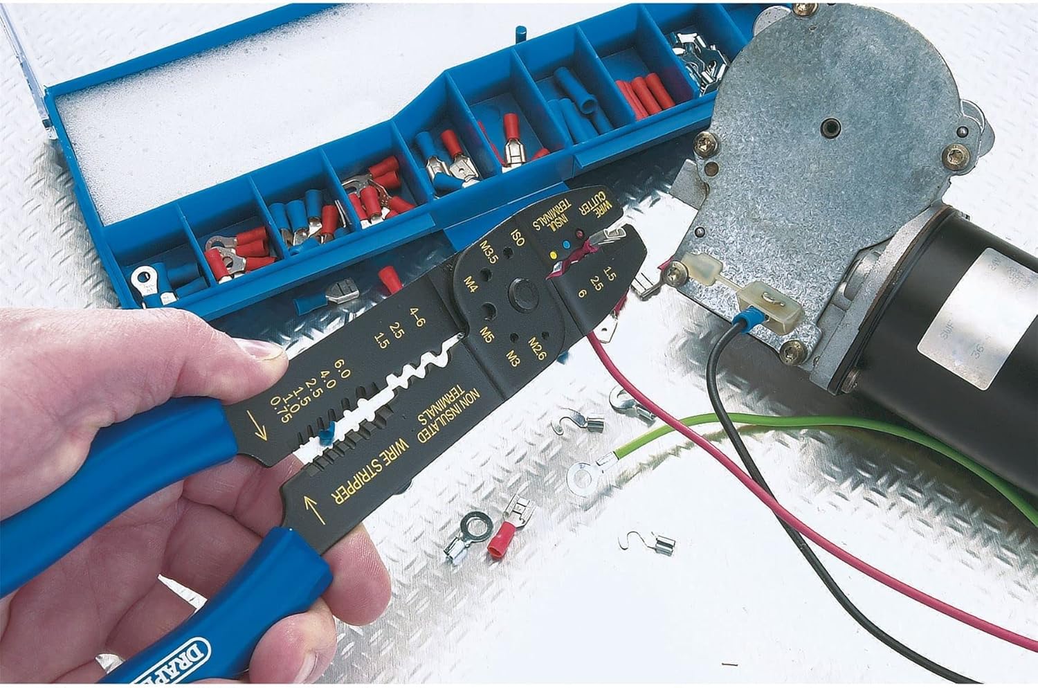 Draper 13658 5-Way Crimping Tool and Terminal Kit, Blue