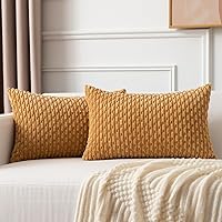 Vista 72 de K Kevin Textile - Paquete de 2 fundas de almohada decorativas bohemias de otoño de 20 x 20 pulgadas para sala de estar, sofá, cama, decoración