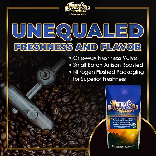 Miniatura 6 de Mt. Whitney Colombia Monte Sierra - Café orgánico bajo en ácido (grano entero, 2 libras)