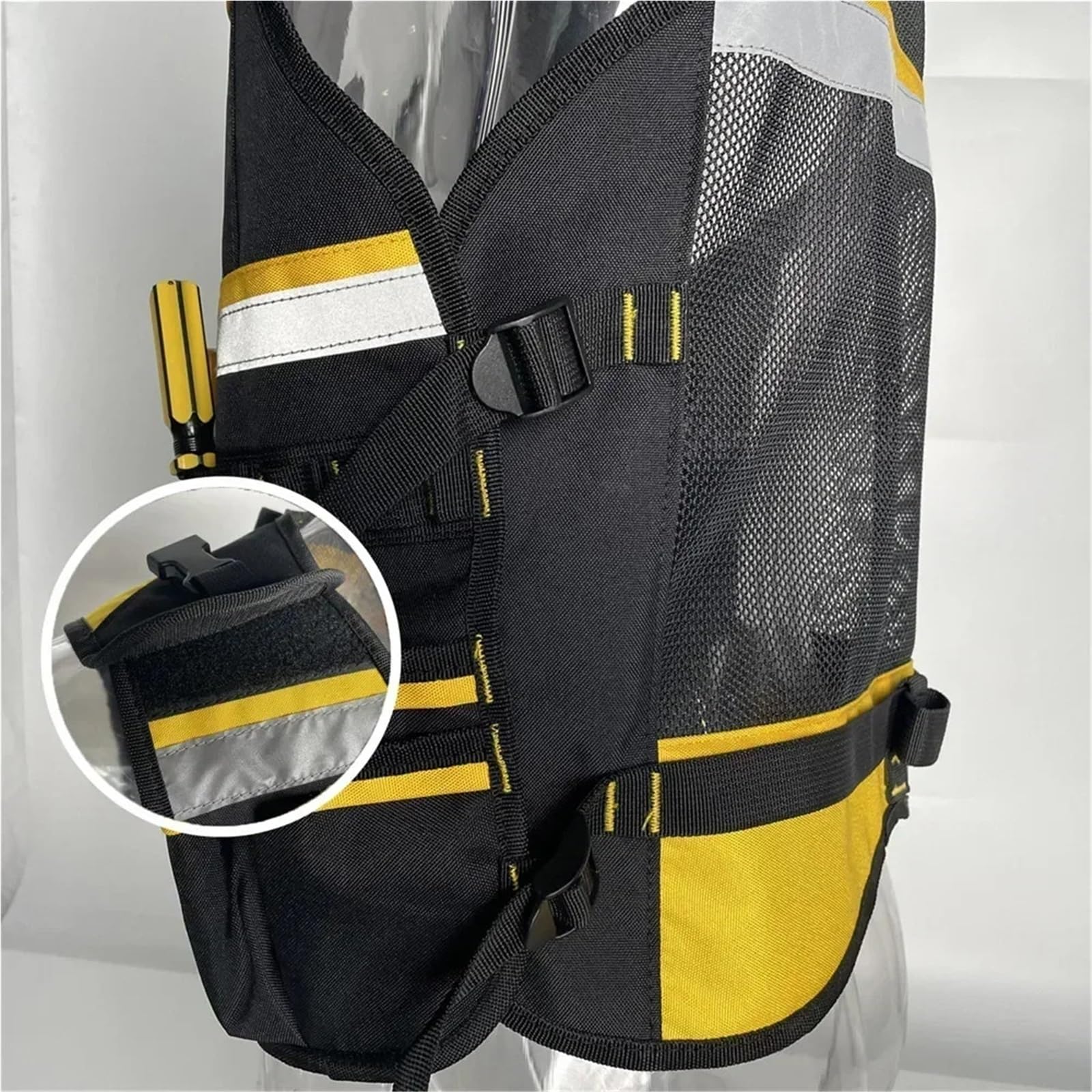 Chaleco de Herramientas Portable Heavy Duty Tool Vest With Adjustable Shoulder Strap Durable Multi Pocket Bag For Electricians And Carpenters