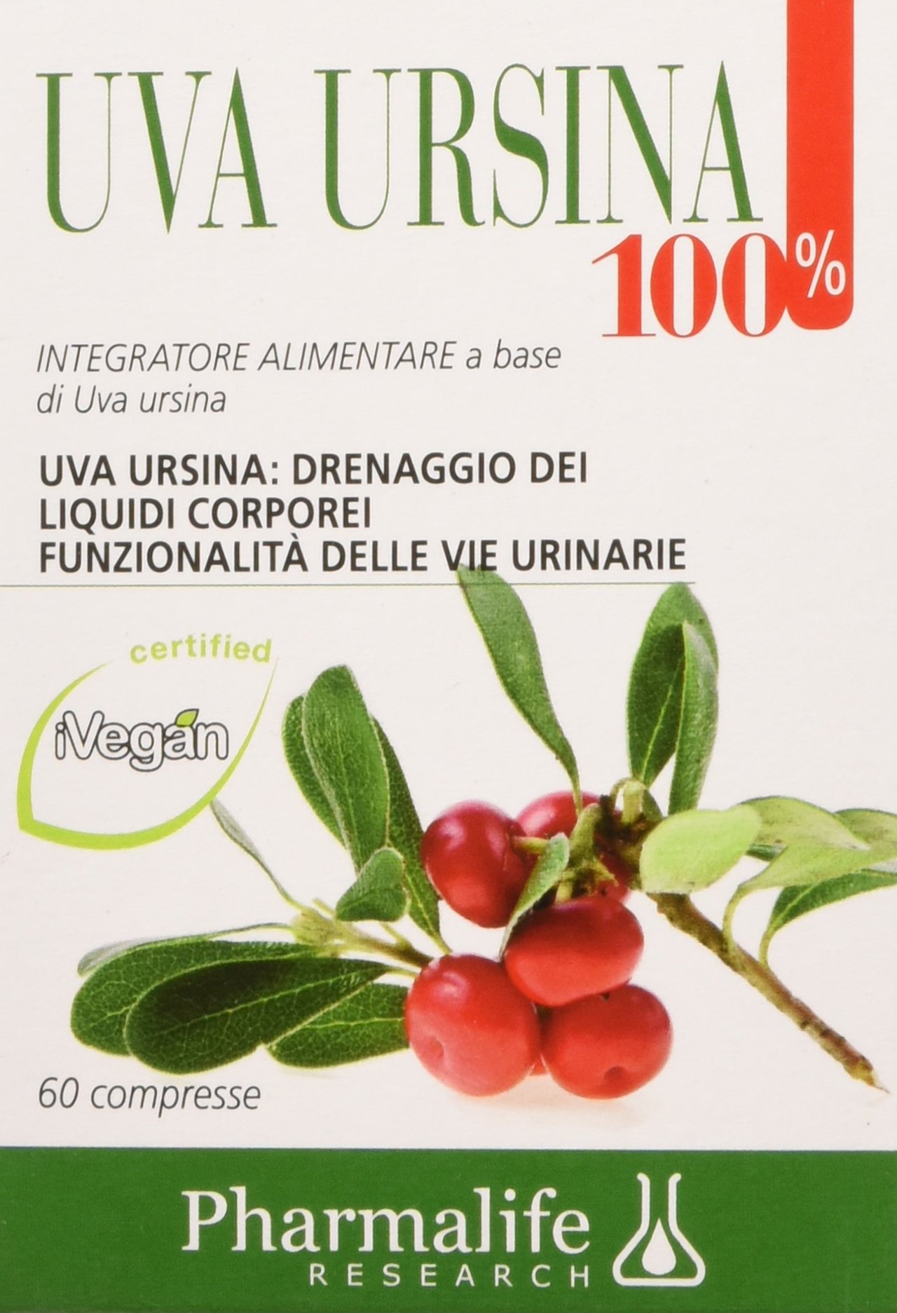 Pharmalife Research Uva Ursina 100% Integratore Alimentare 60 Compresse