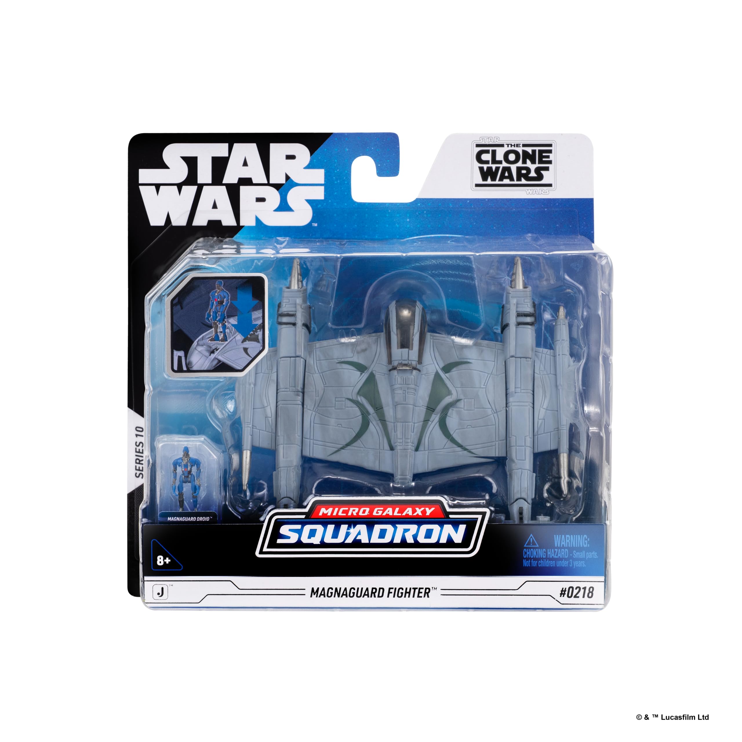 Star Wars Micro Galaxy Squadron Magnaguard Starfighter - Vehículo de 5 pulgadas con accesorio de microfigura de 1 pulgada