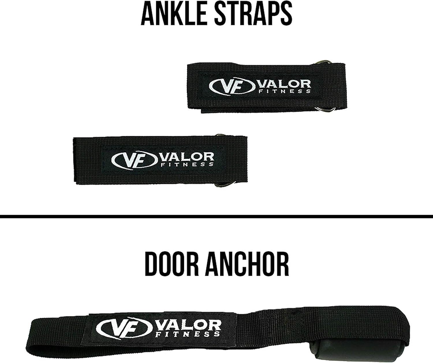 Valor Fitness Resistance Band Set - Stackable Workout System - 5 Heavy Duty Stretch Tube Bands with Handles, Ankle Straps, Door Anchor & Storage Bag