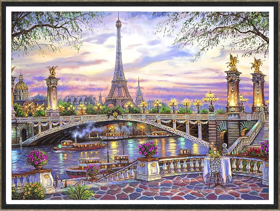 Amazon | クロスステッチキットセット 風景 11CT 3ストランド 40X50cm