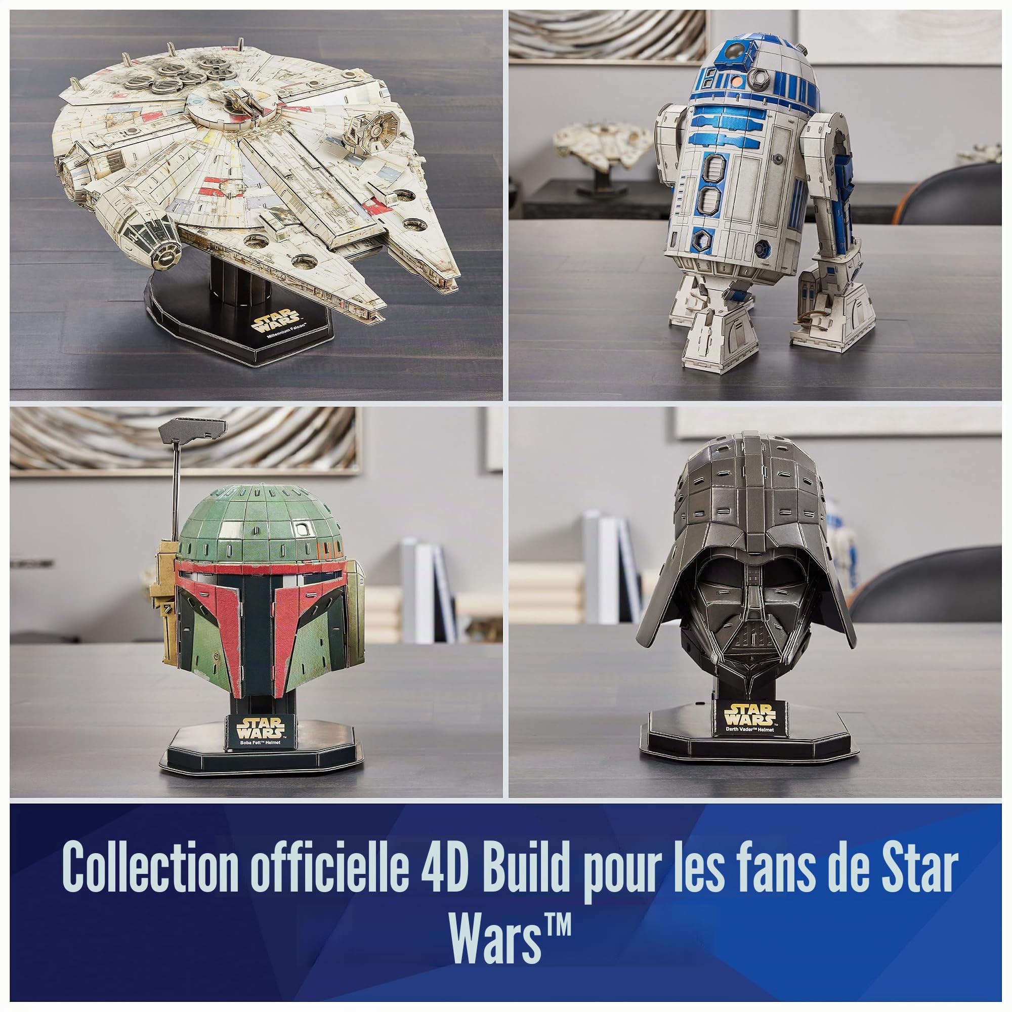 4D Build, Kit de maquette de carton Star Wars Star de la Mort II, 272 pièces | Jouets Star Wars pour la décoration de bureau pour adultes et enfants à partir de 12 ans