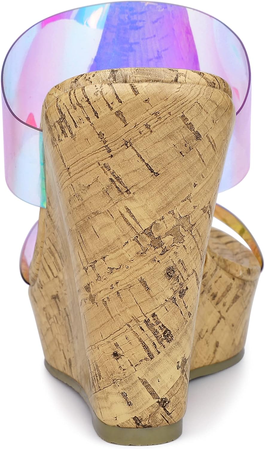 Allegra K Women's Clear Platform Transparent Straps Wedge Heels Sandals - Image 4