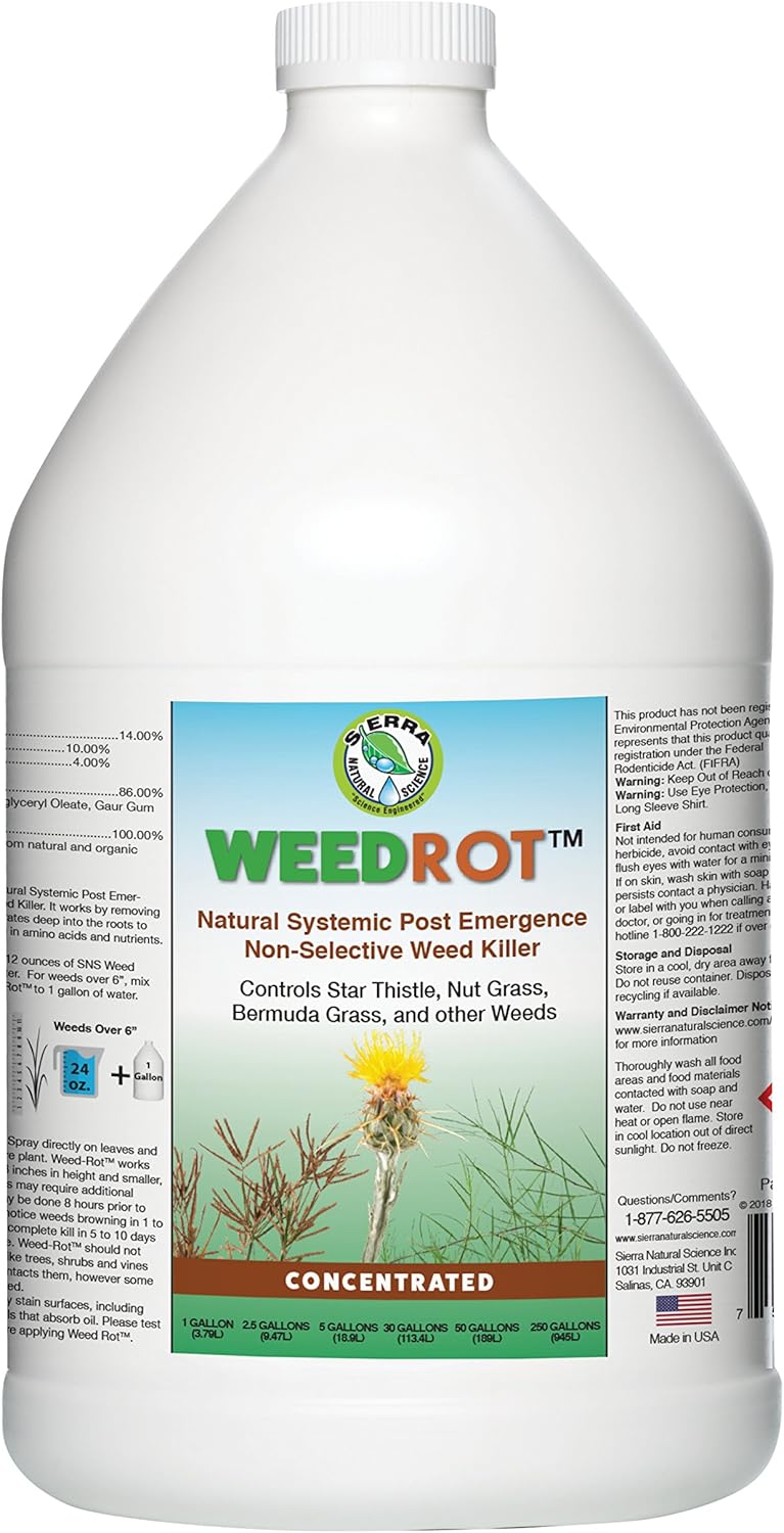 Sierra Natural Science - WeedRot - Naturally Systemic Weed Killer Concentrate - 128oz