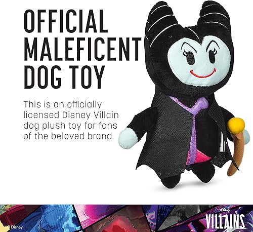 Miniatura 2 de Disney for Pets Disney Villains Maléfica - Juguete de peluche de 9 pulgadas para perros, juguete de peluche Maléfica para perros, juguetes de