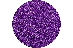 2200 Purple Glass Seed Beads for Jewelry, Mini Spacer Bead Craft, DIY Necklace Bracelet