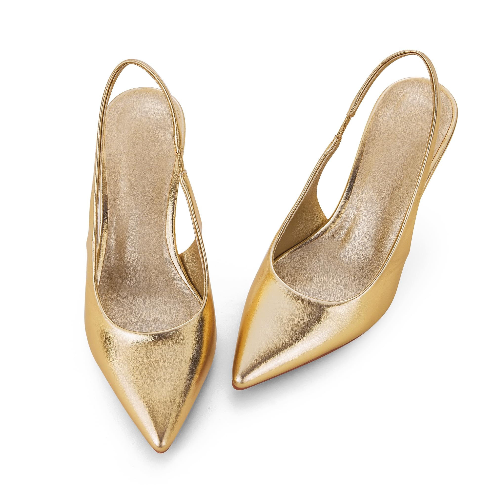 Zhabtuc Zapatos de mujer elegantes, zapatos de tacón para mujer, Slingback mujer, tacones altos en punta, estilo clásico, sandalias de moda, fáciles de llevar, estilo clásico, EU 36-42