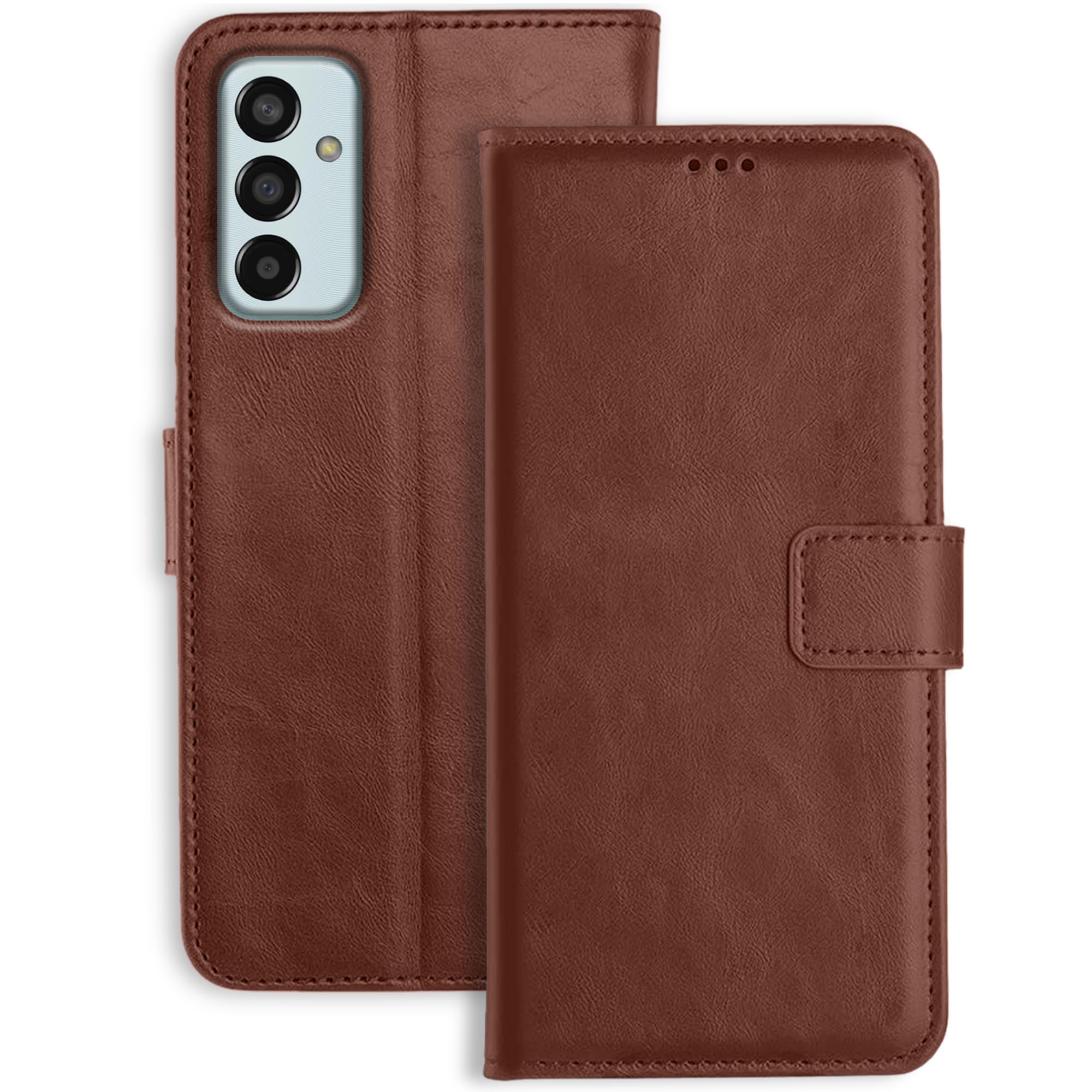 Profov Samsung F13 4G Leather Flip Cover | Shockproof | 360 Protection | Wallet Style Magnetic Closure Back Cover Case for Samsung Galaxy F13 4G (Brown) (B0CLMCVQYL) Amazon Price History, Amazon Price Tracker