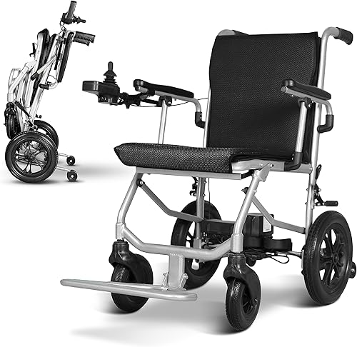 Ephesus L3 Silla de ruedas eléctrica ultraligera (30 libras) para adultos y ancianos (negro)