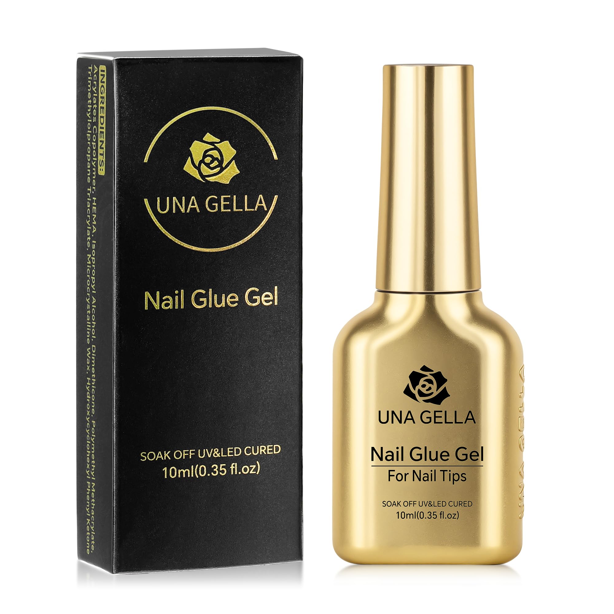 View 1 of ***FACTORY SEALED***
UNA GELLA 6 in 1 Gel Nail Glue for Nails Tips 10ml Long Lasting U V Nail Glue Super Strong Brush On Glue for Base Blooming Gel for Clear False Nail Tips and Press on Acrylic Nails Need Light Cured