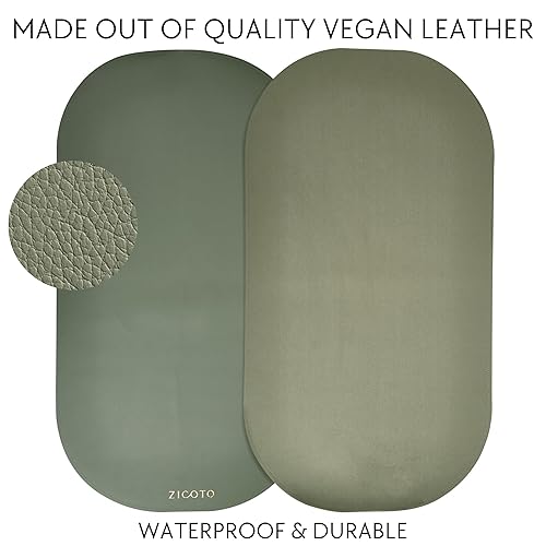 Miniatura 14 de Hermoso cambiador de pañales portátil para bebé, lavable y fácil de limpiar, la almohadilla de cuero vegano impermeable perfecta para viajar Beige