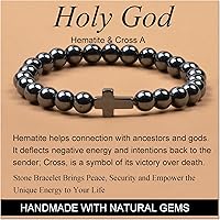 Vista 48 de MASSIVE BEADS Pulsera elástica de yoga hecha a mano con piedra natural, cristal curativo, energía, regalos para adultos unisex de 0.157 in, 0.236