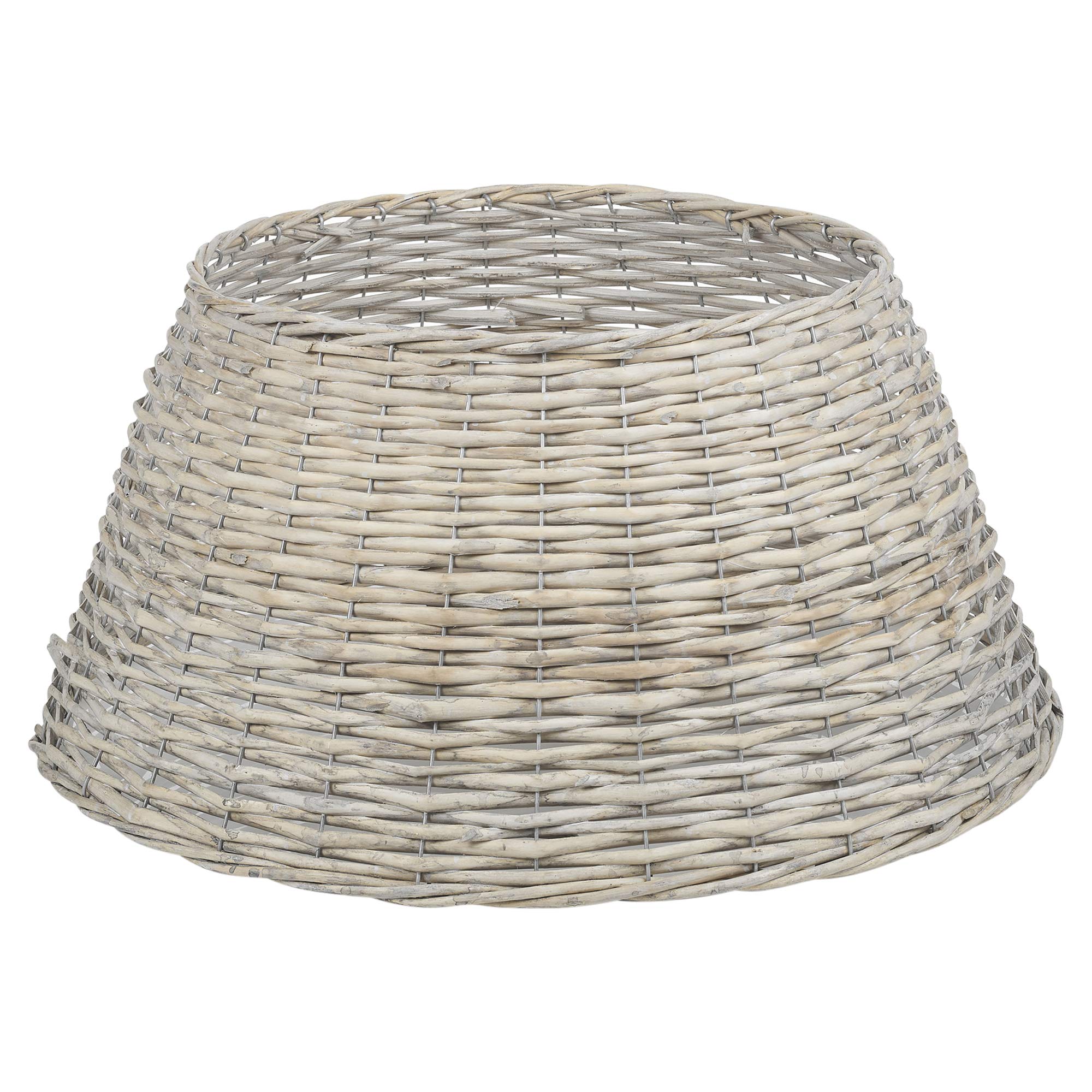 URBNLIVING Jupe de sapin de Noël en rotin naturel tissé - Grand format (blanc)