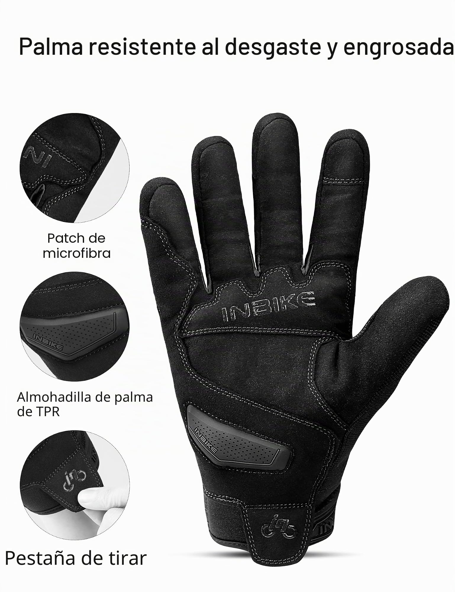 INBIKE Guantes Moto Invierno Hombre Impermeable Compatible con Pantalla Táctil Guantes Moto a Prueba De Viento con Membrana Impermeable Hipora y Forro Térmico(IM902W)