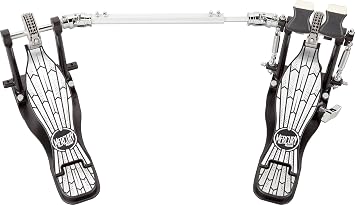 ddrum MDBP Mercury Double Bass Drum Pedal, Chrome and Black