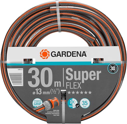 Gardena Premium SuperFlex Hose, 30 Meter Length x 1.3 cm Diameter